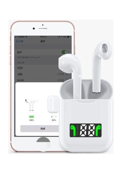 I99 Tws Bluetooth Digital Kablosuz Şarj Özellikli Kulaklık indirimleri