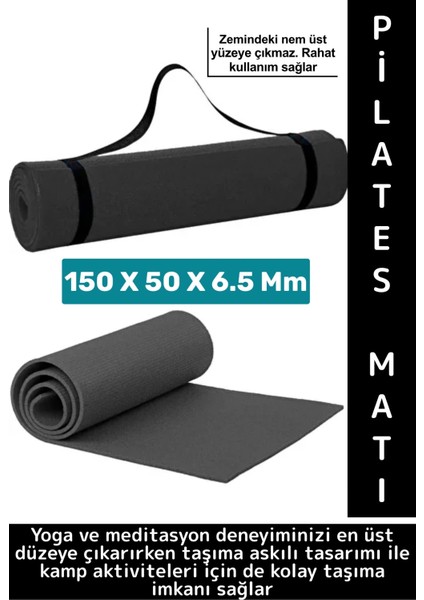 Taşıma Askılı Konforlu Su Geçirmez Kaymaz Pilates Aerobik Fitness Çadır Zemin Yer Minderi Kamp Matı