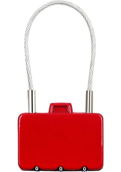 Şifreli Valiz Kilidi - Bavul Kilidi - Çanta Kilidi - Seyahat Kilidi - Kırmızı -