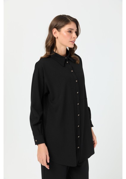 Relaxed Fit Pantolonlu Takım Siyah indirimleri