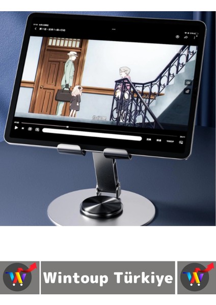 Dayanıklı Kaymaz Dik Yatay Kullanım 360 Derece Dönebilir Katlanabilir Masaüstü Tablet Telefon Tutucu modelleri