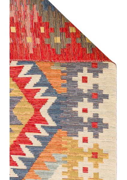 Nomad Nmd 09 Çok Renkli - Çift Taraflı Yıkanabilir Kilim | Otantik Kilim fiyatları