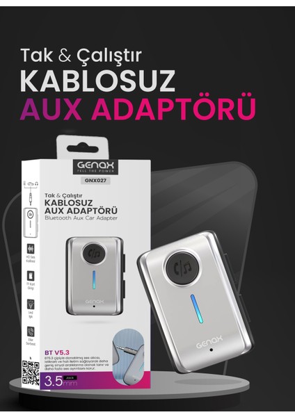 Bluetooth Araç Dönüştürücü 3.5mm Jack Bağlantılı Kablosuz Ses Aktarıcı indirimleri