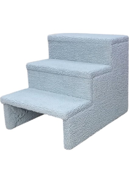 Gri Renkli Kedi ve Köpek Merdiveni, Yumuşak ve Güvenli Tasarım