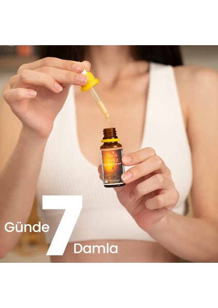 D3K2 | Vitamin D3 (1000 Iu) & K2 (25MCG) | Kaliteli Içerik | Pureness For Health Ilkesi | 365 Damla indirimleri