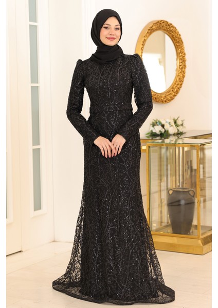 Büyük Beden Gliten Tesettür Abiye Tuana