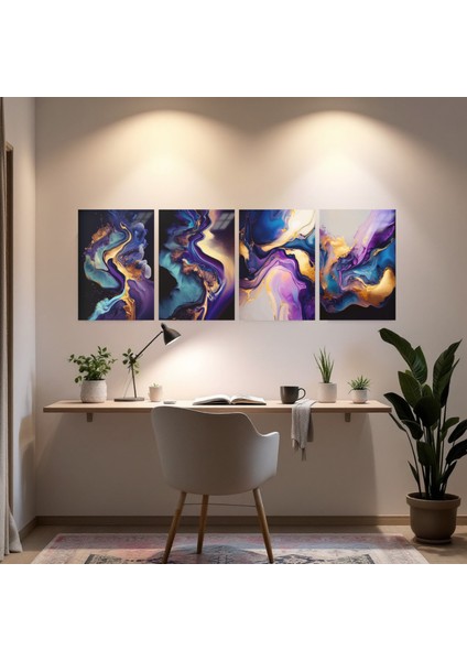 :temperli Cam Dörtlü Set Tablo, Tablo, Dörtlü Tablo, Uv Baskı, Cam Tablo, 4’lü Set, CDT005 fiyatları