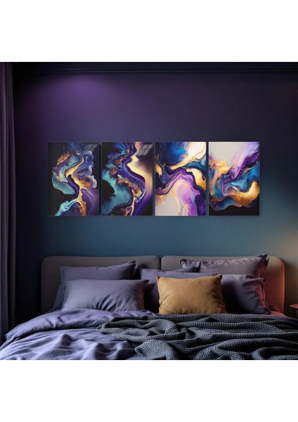 :temperli Cam Dörtlü Set Tablo, Tablo, Dörtlü Tablo, Uv Baskı, Cam Tablo, 4’lü Set, CDT005 fırsatları