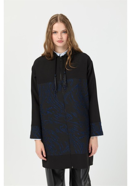 Jakar Detaylı Kapişonlu Giy Çık Tunik Siyah fiyatları