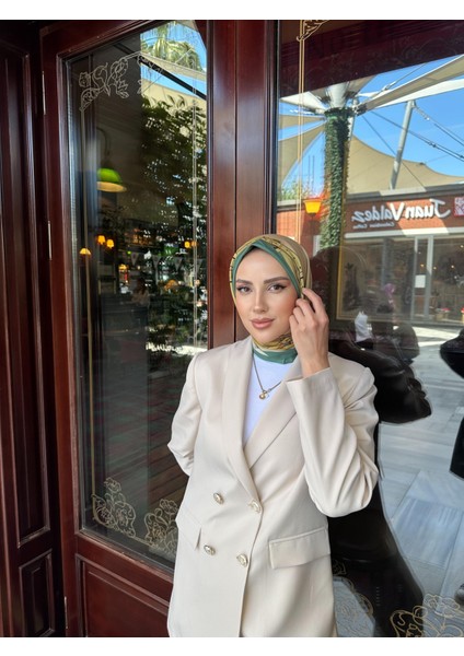 Kemer Desenli Eşarp Mint