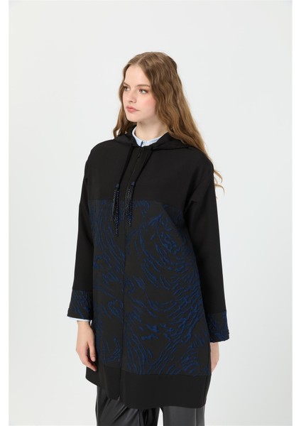 Jakar Detaylı Kapişonlu Giy Çık Tunik Siyah indirimleri