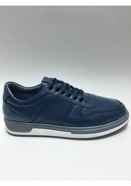 Hakiki Deri Lacivert Bağcıklı Kışlık Erkek Ayakkabı C-96206MRT