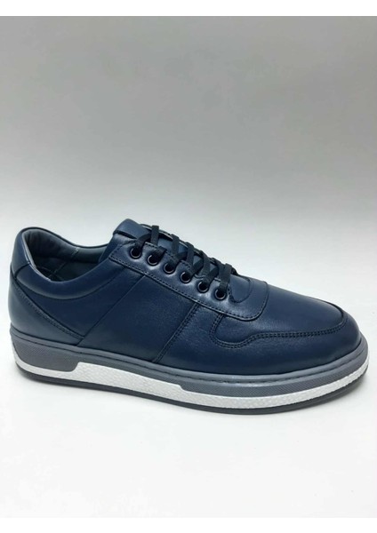 Hakiki Deri Lacivert Bağcıklı Kışlık Erkek Ayakkabı C-96206MRT fiyatları