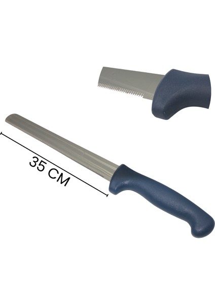 Mavi Saplı Pastacı Bıçağı 35 cm / Yüksek Kalite