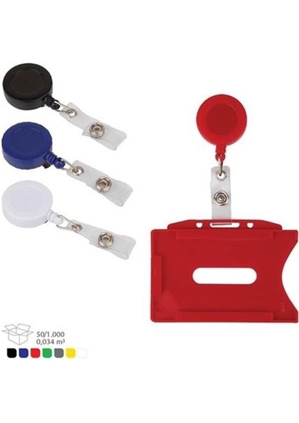 Yoyo Klipsli Plastik Yuvarlak Kırmızı 1429