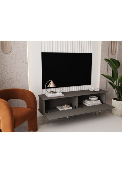 Lunaris Tv Ünitesi - Tv Sehpası 140 cm Duvara Monte %100 Mdf fiyatları