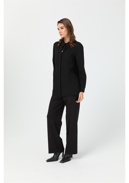 Aksesuar Detaylı Gömlek Siyah indirimleri