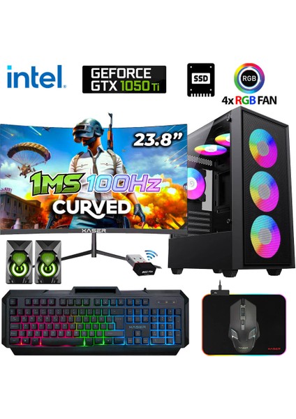 KX240 I5 4570 16GB Ram 512GB SSD 4gb GTX1050 Ti 23.8" 100Hz Curved Oyuncu Tavsiye Sistem