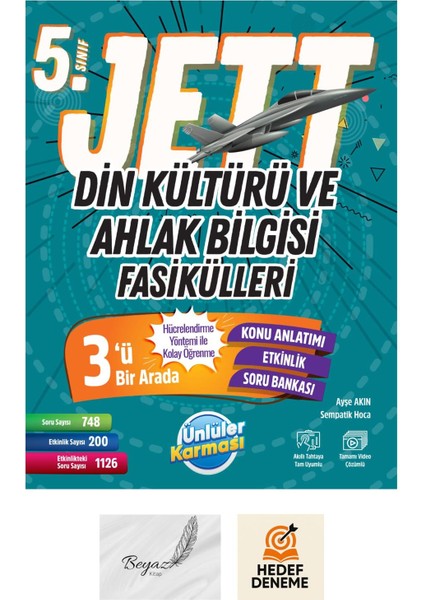 5.sınıf Jett Din Kültürü ve Ahlak Bilgisi Fasikülleri Hedef Deneme
