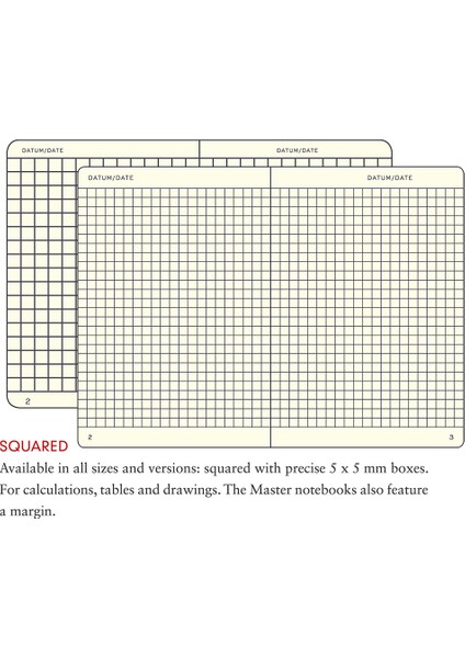 Notebook Medium A5 Hardcover 251 Pages Squared Black modelleri