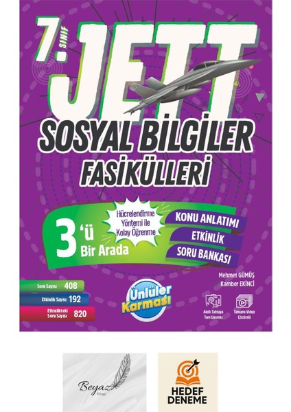 7.sınıf Jett Sosyal Bilgiler Fasikülleri Hedef Deneme