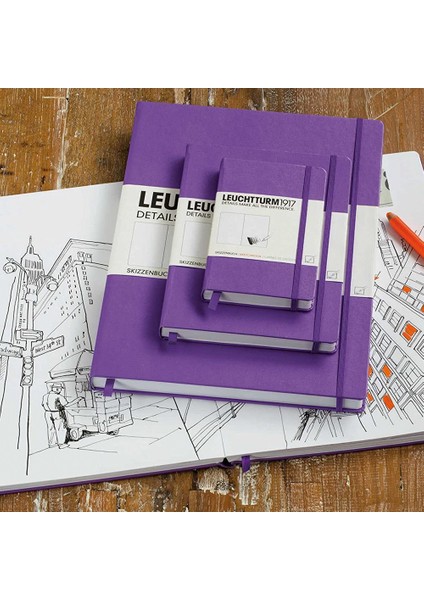 Leuchtturm1917 Sketchbook Landscape Medium A5 112 pages 210 x 145 mm Black 362366 modelleri