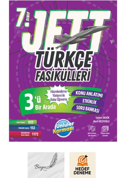 7.sınıf Jett Türkçe Fasikülleri Hedef Deneme
