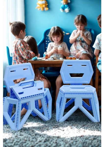 Pratik Katlanır Oyun Kamp Etkinlik Çocuk Koltuğu Mavi