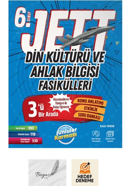 6.sınıf Jett Din Kültürü ve Ahlak Bilgisi Fasikülleri Hedef Deneme