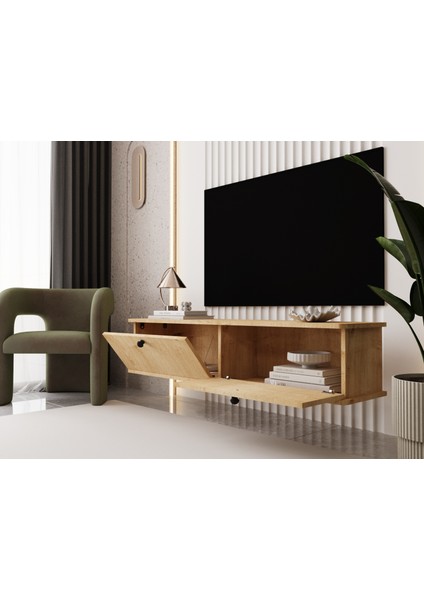 Lunaris Tv Ünitesi - Tv Sehpası 140 cm Duvara Monte %100 Mdf modelleri