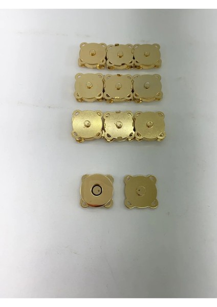 5 Adet 2 cm Gold Renk Dikmeli Mıknatıslı Çıtçıt Dikilebilir Mıknatıslı Çıt Çıt fırsatları