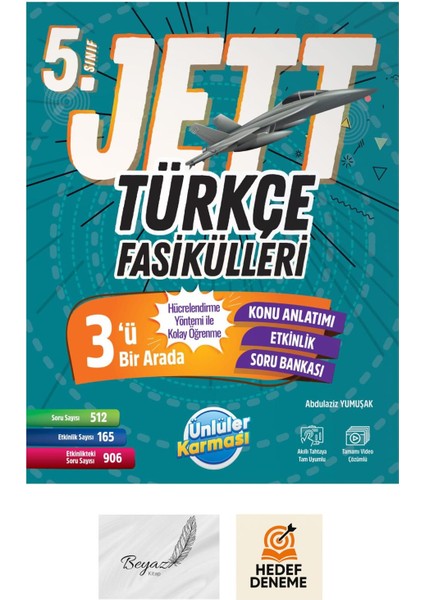 5.sınıf Jett Türkçe Fasikülleri Hedef Deneme