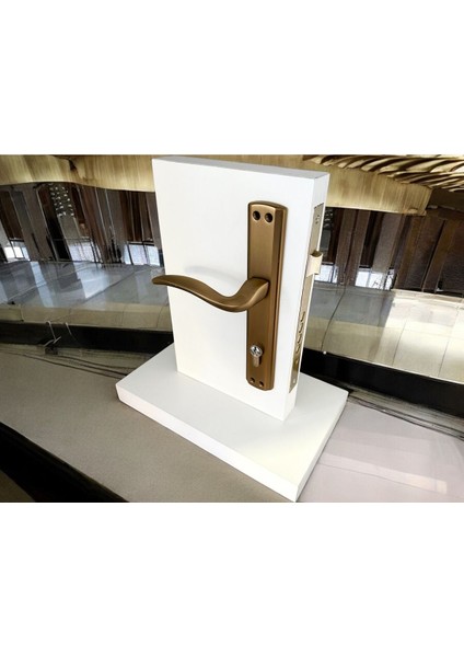 Trim Mat Antik Sarı Aynalı Yale Çelik Kapı Kolu Sol Elle Açılır Tek Taraf (Kilit Hariçtir) modelleri