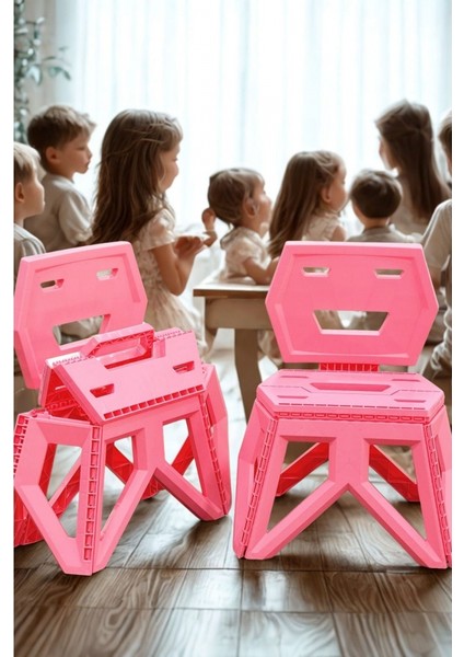 Pratik Katlanır Oyun Kamp Etkinlik Çocuk Koltuğu Pembe