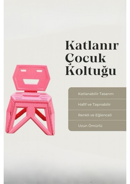 Pratik Katlanır Oyun Kamp Etkinlik Çocuk Koltuğu Pembe fiyatları