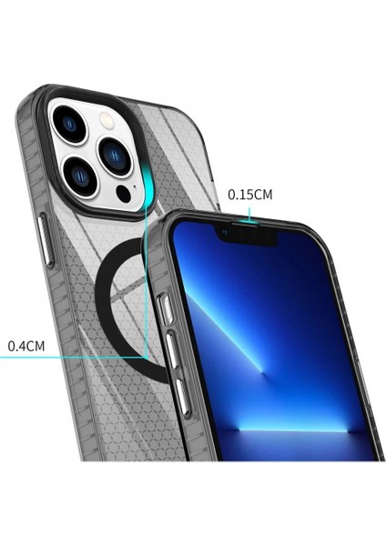 iPhone 13 Pro Max Kılıf Beta Magneticsafe Silikon - Siyah indirimleri