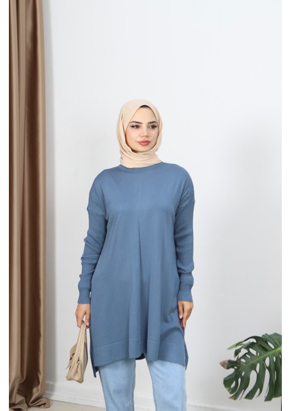Kolları Fitilli Merserize Tunik modelleri