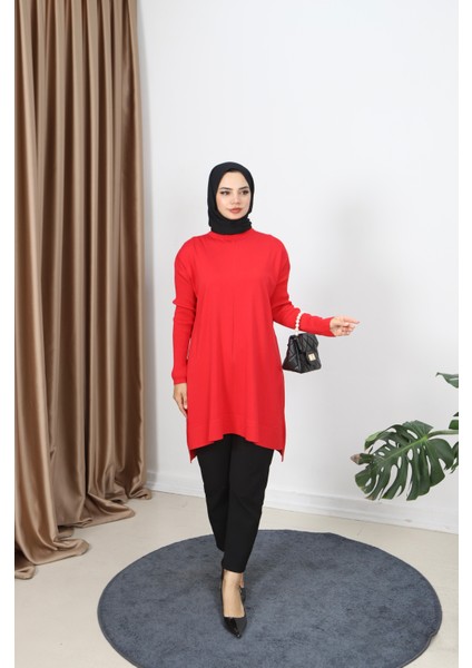 Kolları Fitilli Merserize Tunik fiyatları