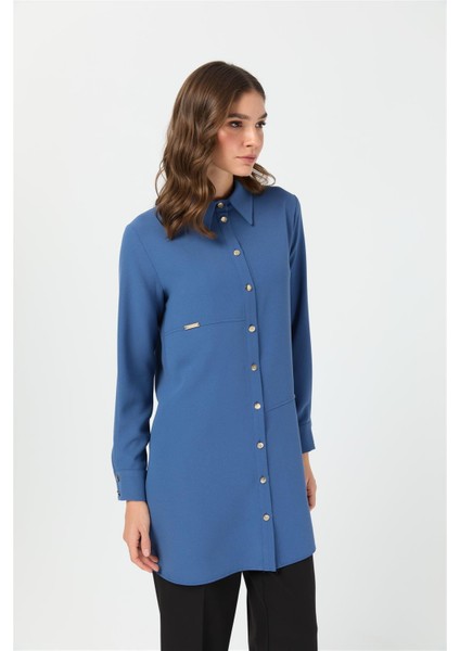 Aksesuar Detaylı Tunik Indigo fırsatları