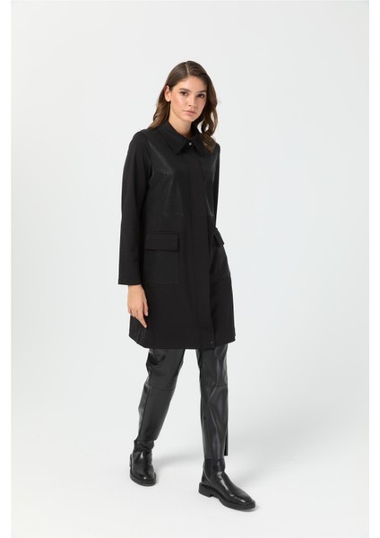 Iguana Desenli Giy Çık Tunik Siyah modelleri