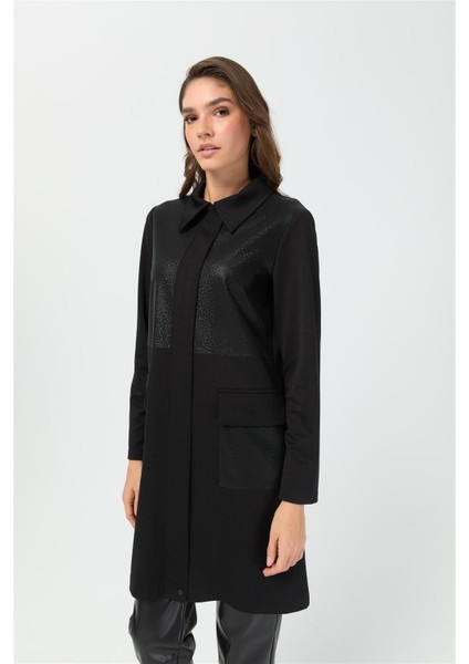 Iguana Desenli Giy Çık Tunik Siyah indirimleri