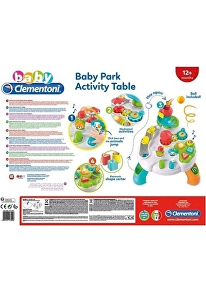 Baby Clementoni Bebek Parkı Aktivite Masası 12 Ay ve Üstü Güvenli Kullanım Gelişim Destekleyici
