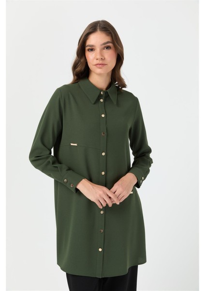 Aksesuar Detaylı Tunik Haki fiyatları