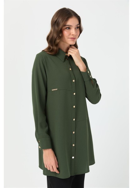 Aksesuar Detaylı Tunik Haki indirimleri