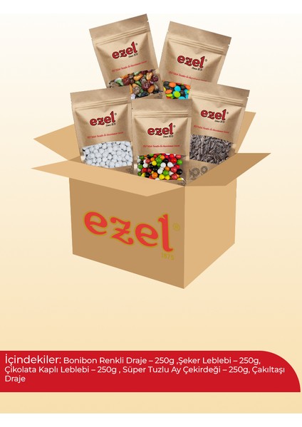 Ekonomik Kuruyemiş Kolisi 3 – 5' li Lezzet Seti + 100 g Türk Kahvesi fiyatları