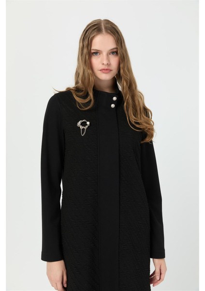 Broş Detaylı Giy Çık Tunik Siyah fiyatları