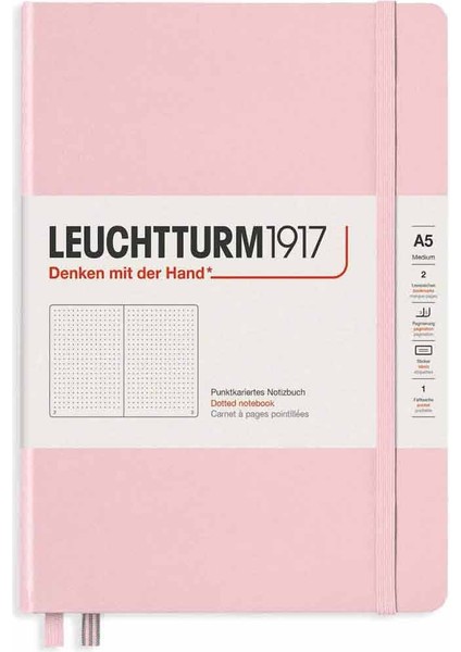 Muted Colours Notebook Medium A5 Hardcover 251 Pages Dots Powder