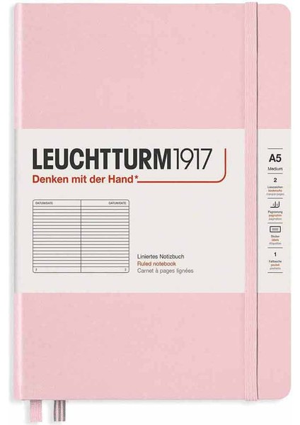 Muted Colours Notebook Medium A5 Hardcover 251 Pages Ruled Powder