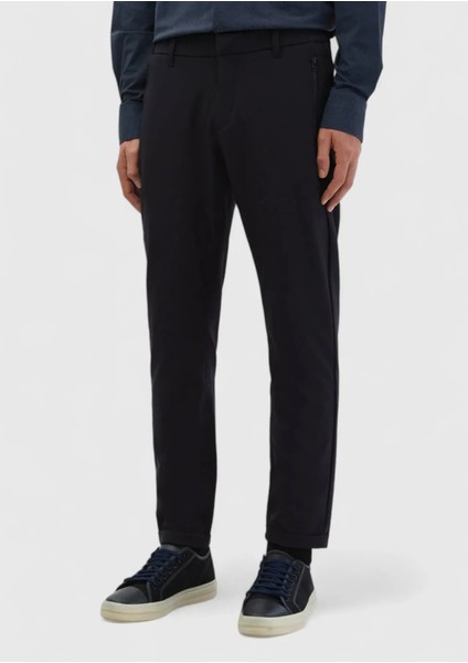 Lacivert Düz Örme Jogging Fit Casual Pantolon modelleri