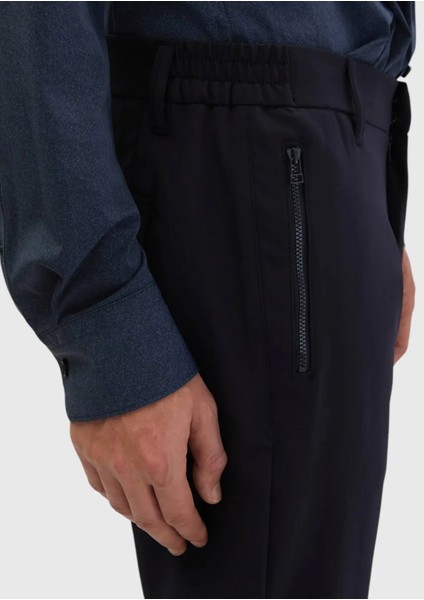 Lacivert Düz Örme Jogging Fit Casual Pantolon indirimleri